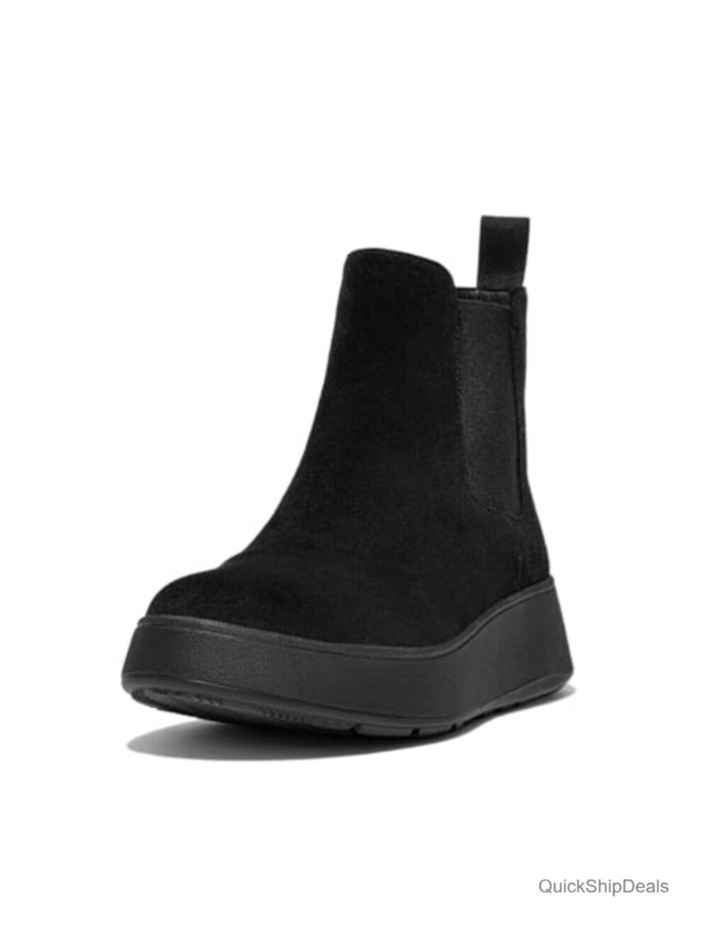 FitFlop F-Mode Suede Flatform Chelsea Boots Women Slip On Ankle Boot
